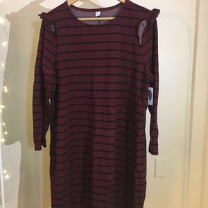 Old Navy Long Sleeve Striped Dress